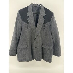 Pioneer Wear Blazer Jacket Wool Western Suit Sport Coat Cowboy USA SZ 50